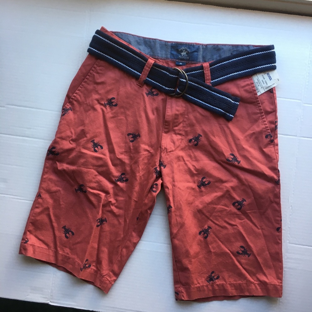Beverly Hills Polo Club Men’s Lobster shorts Sz 30 NWT